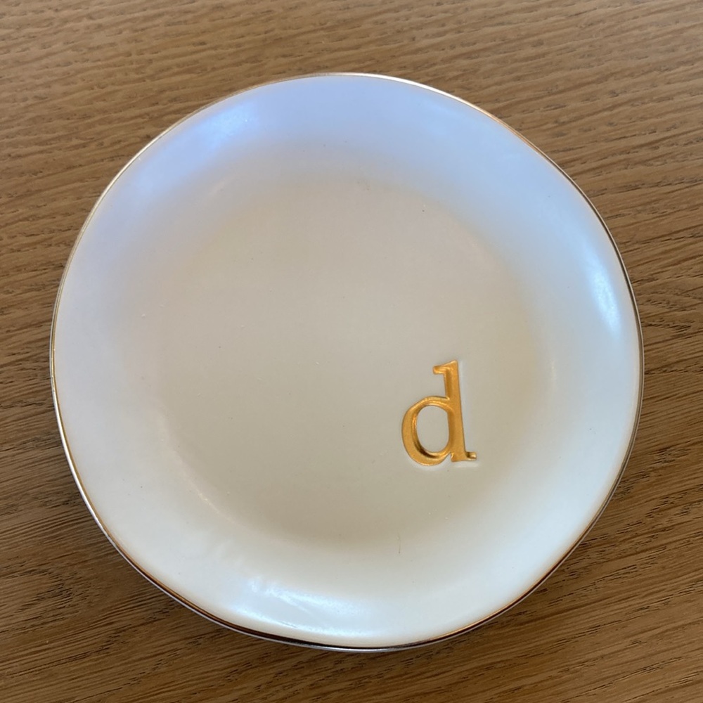 Monogram “d” trinket dish by Collective Home